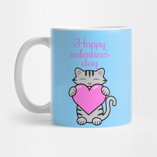 Valentines day cat Mug